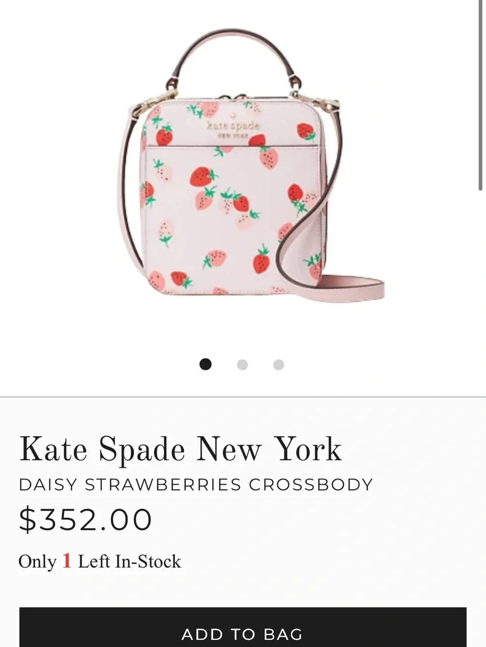kate spade New York DAISY STRAWBERRIES CROSSBODY